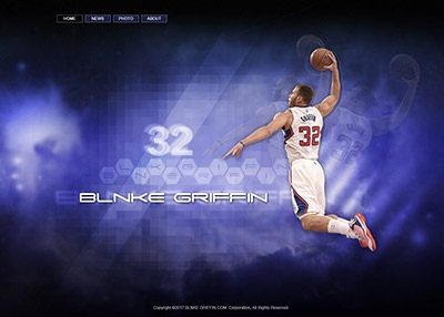 PS个性网站合成练习,非真实商业项目