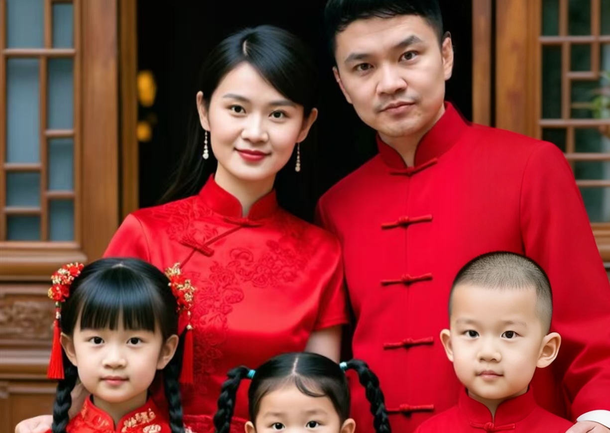 这张全家福，定格了我们最珍贵的团圆时刻。一袭中式礼服，不仅传承着东方的典雅韵味，